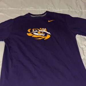 Nike Purple Short Sleeve Tee with Yellow Graphic